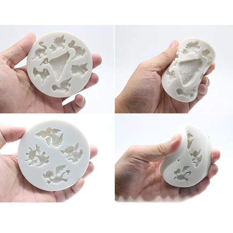 

2Pcs Dinosaur Pendant Collection Resin Silicone Molds Kit Jewelry Making Tools