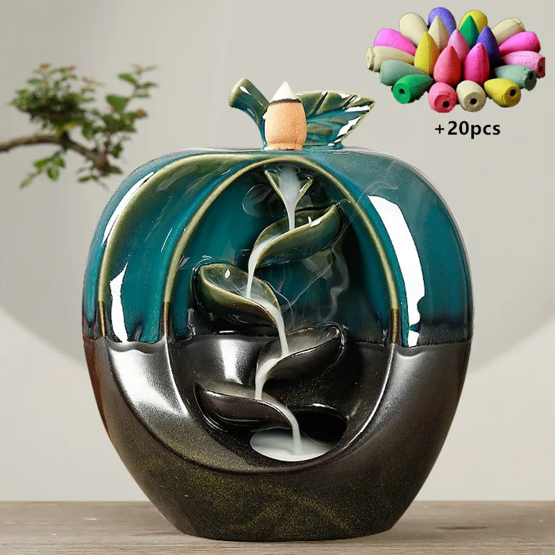 Яблока груши в форме курильница для благовоний горелка водопад печь