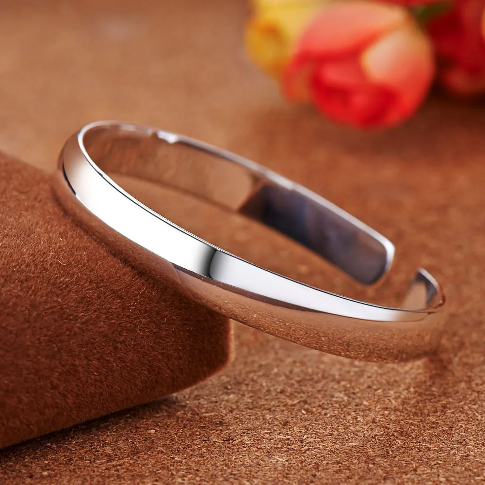 Браслет из кубинской цепи серебряный браслет для мужчин серебряного цвета