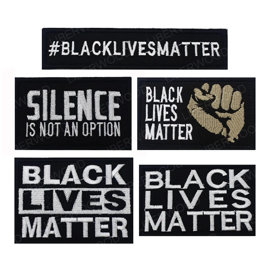 Патч на липучке с крючком blacklivesвещества, чёрная жизнь, материя, движение, справедливость, социальная нашивка, бейдж, тишина, не является вариантом патча