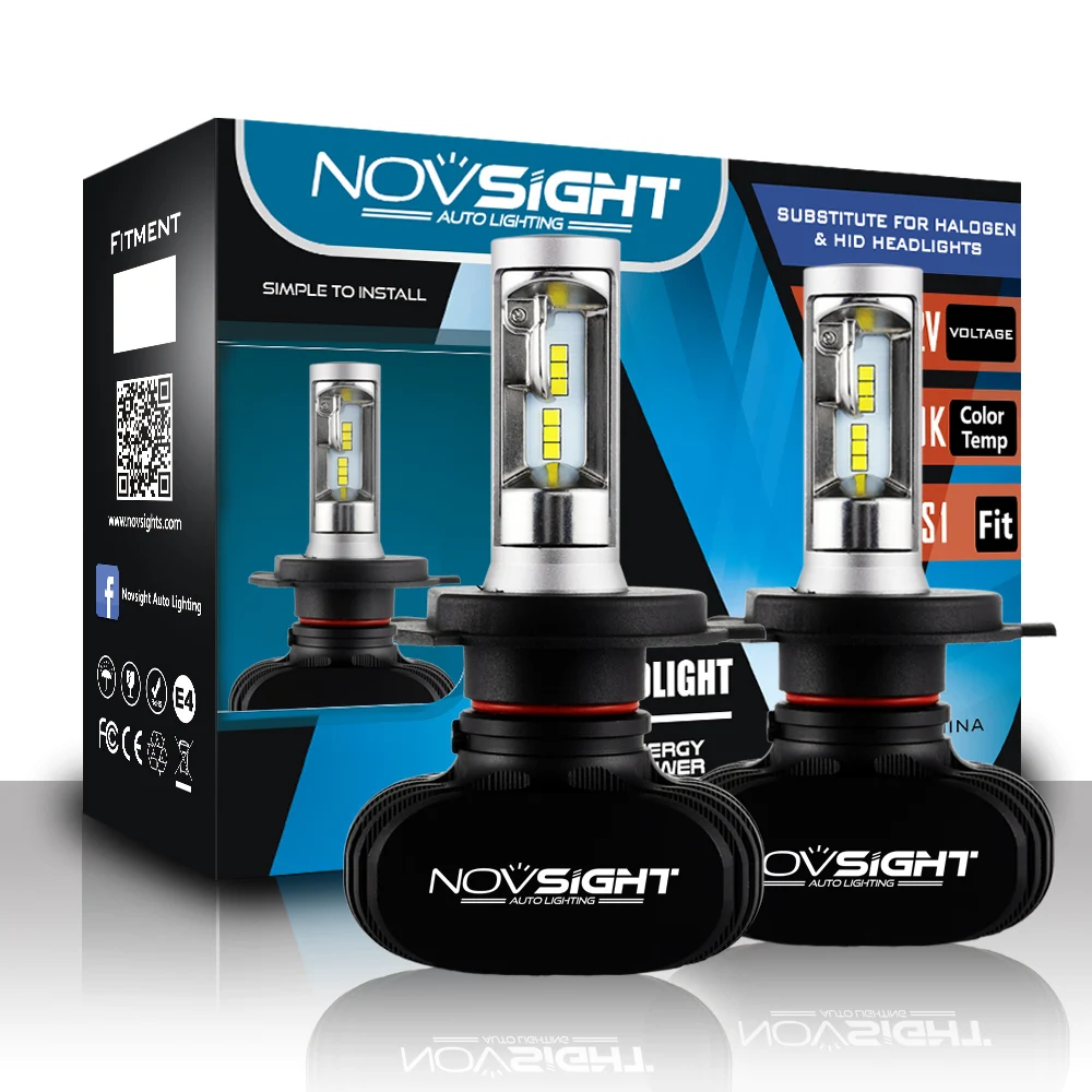 NOVSIGHT H4 Led 50 Вт 8000 лм 6500 к CSP Led H7 H11 H1 9005 9006 комплект передних фар для автомобиля, противотуманная лампа, автомобильная светодиодная лампа
