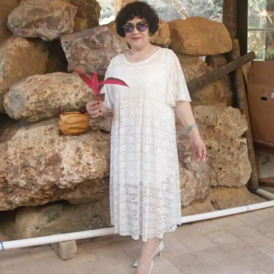 Женское кружевное платье туника Летнее белое большого размера 4xl 5xl 6xl DJ486
