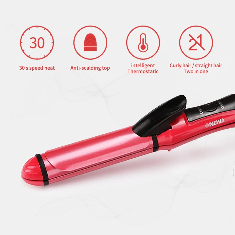 2 в 1 Профессиональные бигуди и выпрямитель для волос электрический утюжок