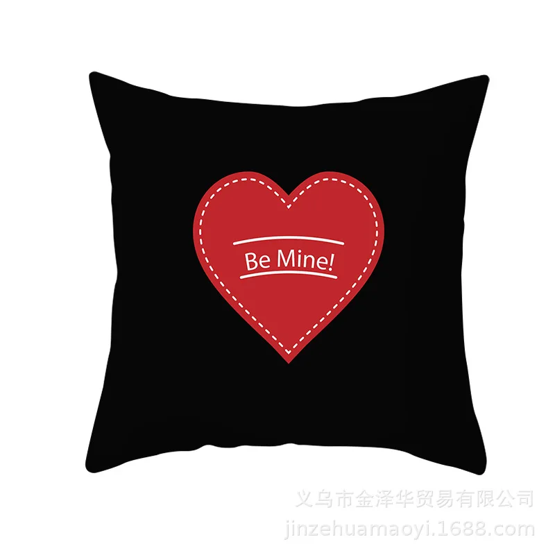 

Peach Skin Linen Pillow Cover 45x45 Square Sweet Style Pillow Case 2020 Wedding Love Cushion Cover Home Decorative Throw Pillows