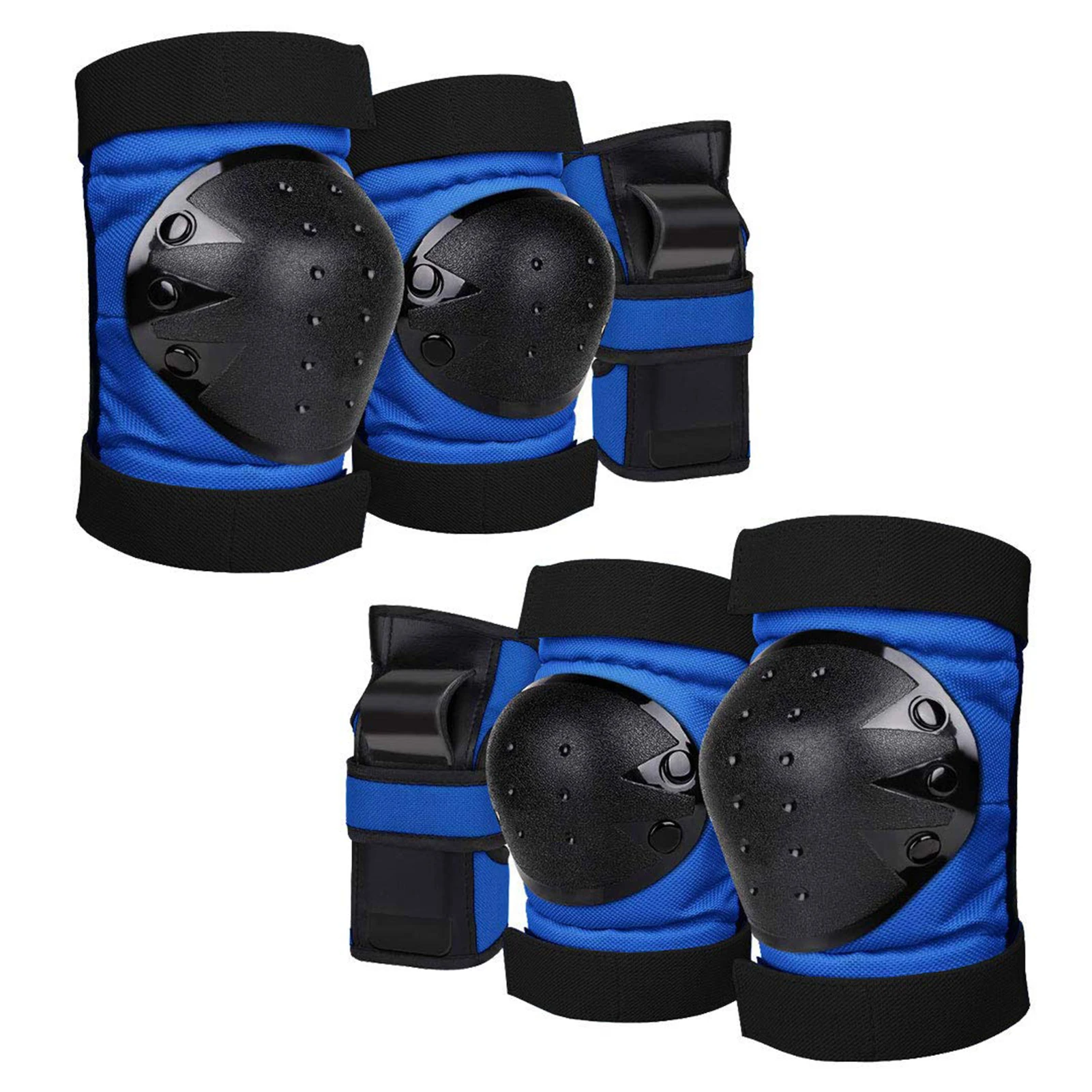 

6Pcs/Set 2 Wrist Guards + 2 Elbow Pads + 2 Knee Pads Thicken Shell Impact Resistance All-around Protection for Children Adults