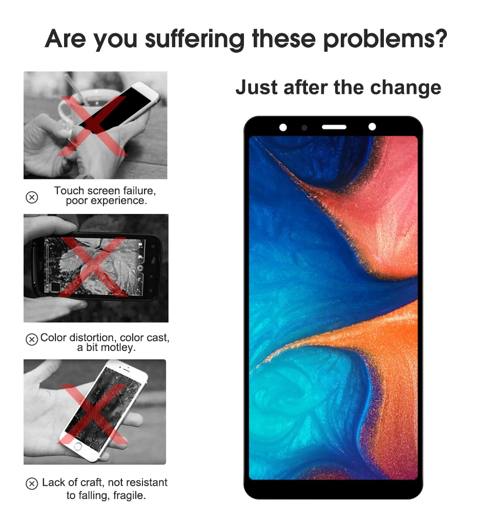 6,0 ''ЖК-дисплей для samsung Galaxy A7 SM-A750F A750F A750 ЖК-дисплей сенсорный экран дигитайзер в сборе для samsung A750FN