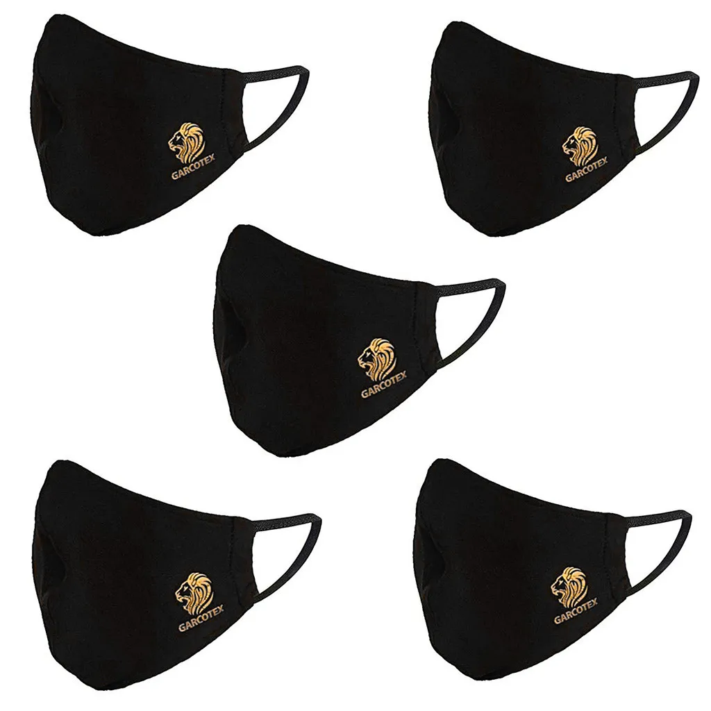 

Air Layer Fabric Reusable Dustproof Mask Masque En Tissu Lavable Mask Windproof Foggy Haze Black Fashion Respirator Facemask