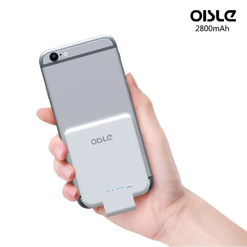 white 2800 мАч милый вставленный внешний аккумулятор с беспроводной приемник QI для iPhone 6 7 8/S X XR мини Встроенный чехол для зарядного устройства - Цвет: white
