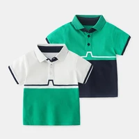 summer childrens short sleeved shirt boy cotton polo shirt coat stitching color kids clothes costume roupas infantis menino t
