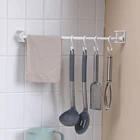 Крючок с круглым кольцом без отверстий, крючок с круглым стержнем, крючок для стержня, принадлежности для кухни и ванной комнаты