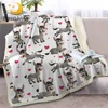 BlessLiving Donkey Sherpa Blanket on Bed Cartoon Animal Throw Blanket for Kids Plush Bedspreads Heart White Bedding Sofa Cover 1