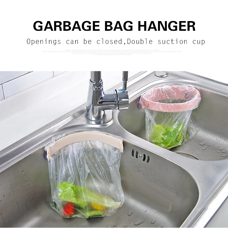 Корзина для мусора сумка хранения на присоске вешалка мешков корзина полка 3