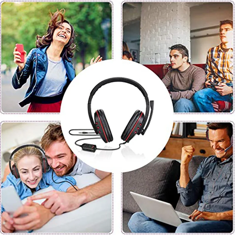 

Stereo Gaming Headset For Xbox one PS4 PC 3.5mm Wired Over-Head Gamer Headphone With Microphone Volume Control Game Earphone