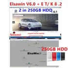 Каталог электронных запчастей 2021 ETK 8,2 V с Elsawin v6.0 для A-udi для телефона, программное обеспечение для ремонта автомобиля на жестком диске 250 ГБ
