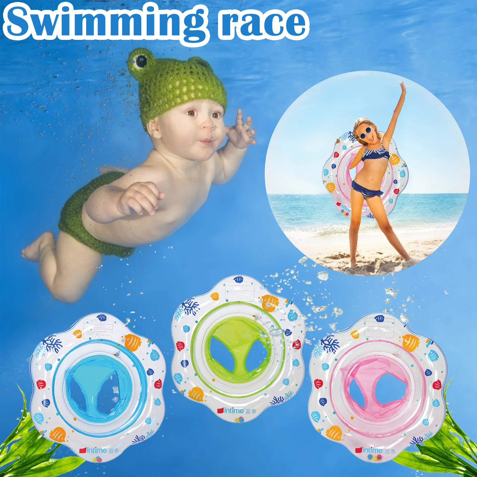 Плавающий детский купальный костюм для малышей 1 3 лет детское плавающее кольцо