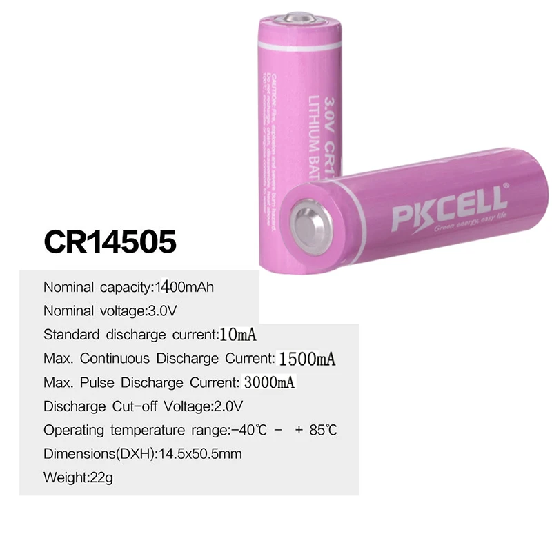 Литиевая батарея PKCELL CR14505 14505 3 в AA LiMnO2 1400 мАч батарейка размера aa для камеры