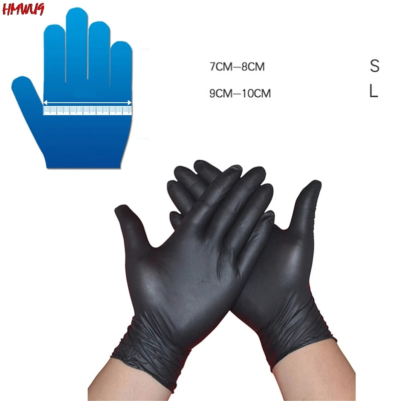

NEW 10/50Pcs L M S Tattoo Handschoenen Tattoo Latex Handschoenen Wegwerp Black Permanente Hot Sale
