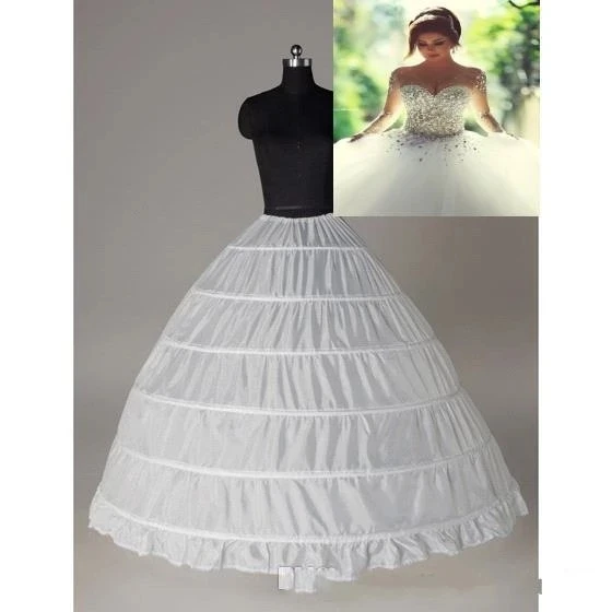 

Ball Gown 6 Hoops Petticoat Wedding Slip Crinoline Bridal Underskirt Layes Slip 6 Hoop Skirt Crinoline For Quinceanera