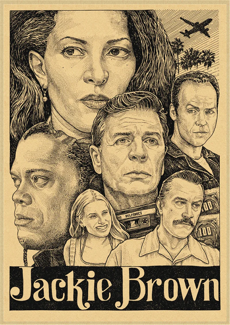 Классический постер фильма Джеки Браун