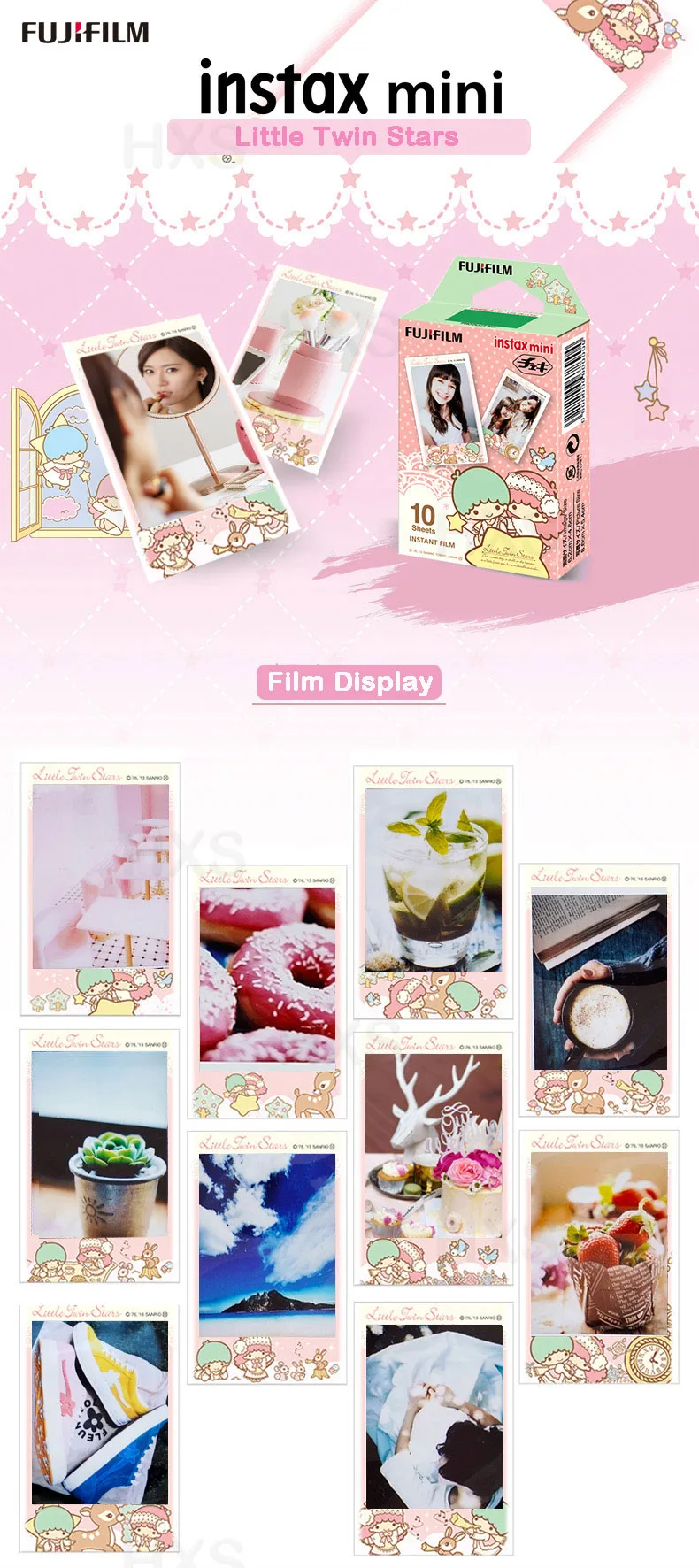 Подлинная Fujifilm Instax Mini 8 9 цветная фотобумага 10 шт. для Fuji 9 8 7s 50 90 25 70 Share SP-2 SP-1 Liplay мгновенная камера