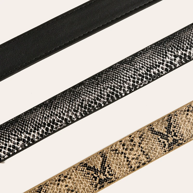 

Fashion Vintage Waist Belt Women Belt PU Leather Snake Print Casual Female Waist Strap Belt Square Pin Buckle Skinny Jeans Dress