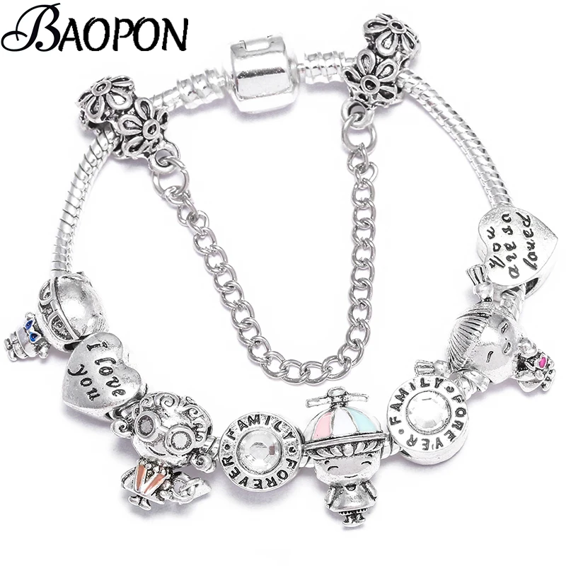 Женский очаровательный браслет ювелирные изделия для мальчиков девочек бабушек
