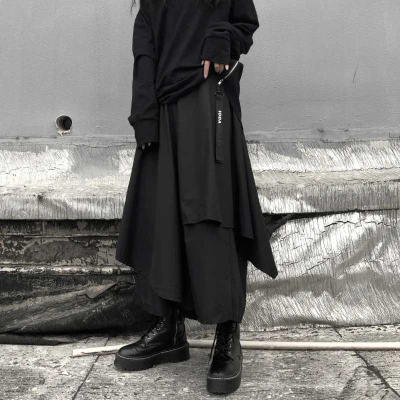 

Retro Japanese Style Kimono Harem Pant Haori For Men Women Vintage Loose Joggers Black Cross All-match Wide Leg Samurai Costumes
