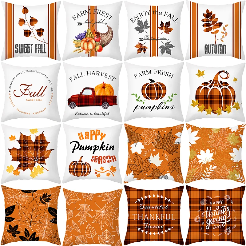 

Чехол для подушки с надписью «Blessed ful Blessed», декоративная подушка для дивана, чехол для подушки, Осенние украшения для подушки чехлы на подушк...