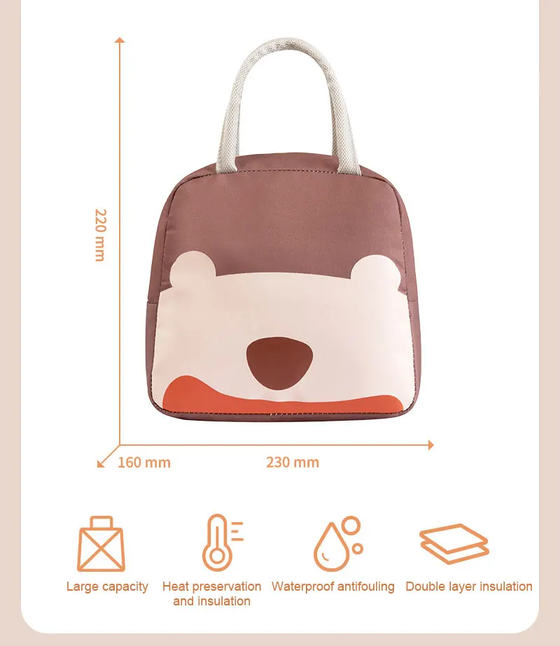 

Portable Thermal Insulated Lunch Bag Picnic Camping Travel Adult Kids Food Storage Lunch Box School Food Storage Bags