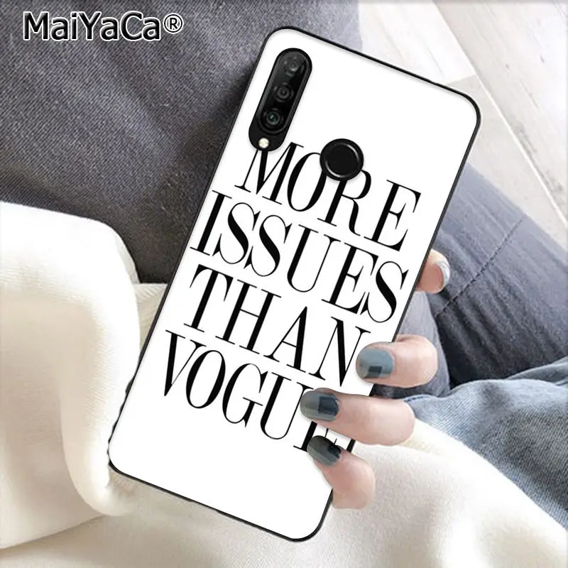 MaiYaCa женские больше проблем, чем Vogue роскошный телефон чехол для Huawei P10 lite P20 pro P20lite P30 pro mate 20 pro mate20 lite