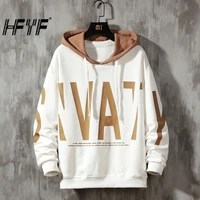 clothing mens autumn korean fashion brand ins hooded letter printing boys loose fashion tops long sleeves in spring and autumn