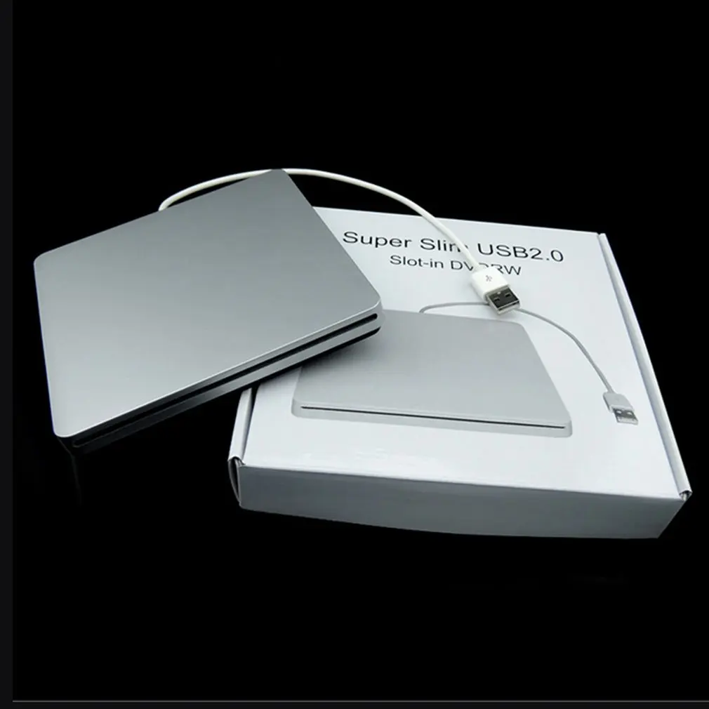 Grabador de DVD externo para ordenador portátil, caja de succión Superfina, ranura USB 2,0, unidad portátil, bluray, DVD-RW