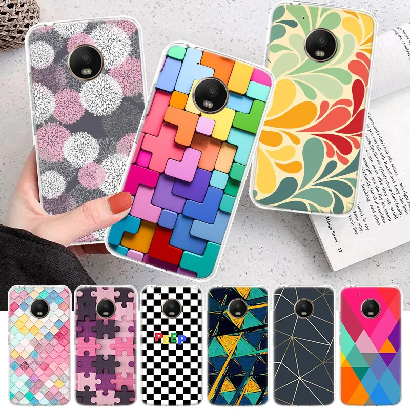 

Background Pattern Soft Cover Soft Phone Case For Motorola Moto G7 G8 G9 G6 G30 E5 E6 Power Plus Play One Macro Action Fusion +