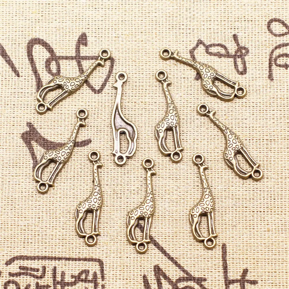 

Connectors For Jewelry Making Antique Bronze Color Giraffe 29x8mm 20pcs