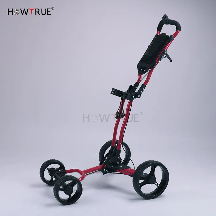 Складная тележка для гольфа с 4 колесами тормозом быстрой складкой и