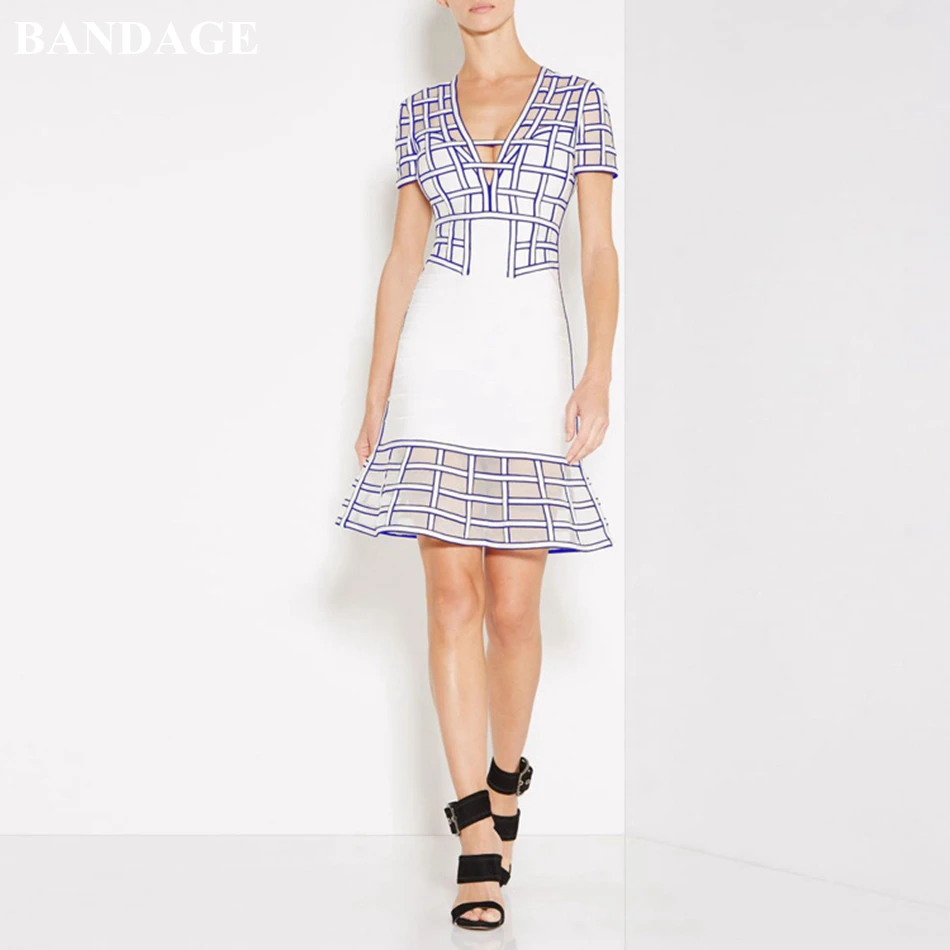 

Женское летнее Бандажное платье-трапеция, составного кроя