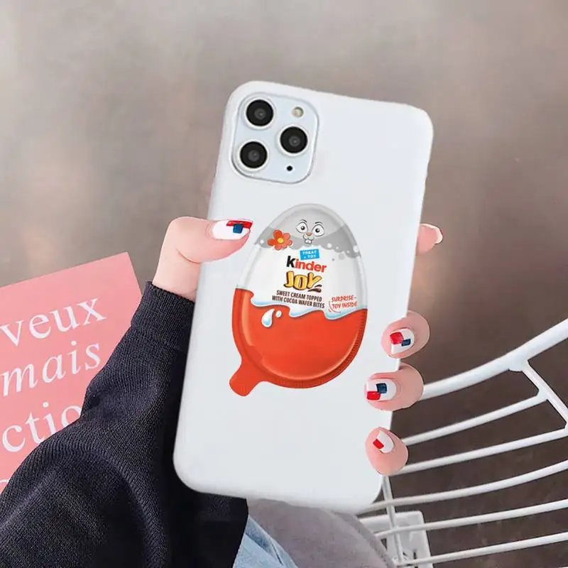 

Candy Chocolate Kinder Joy surprise Phone Case Candy Color for iPhone 6 7 8 11 12 s mini pro X XS XR MAX Plus