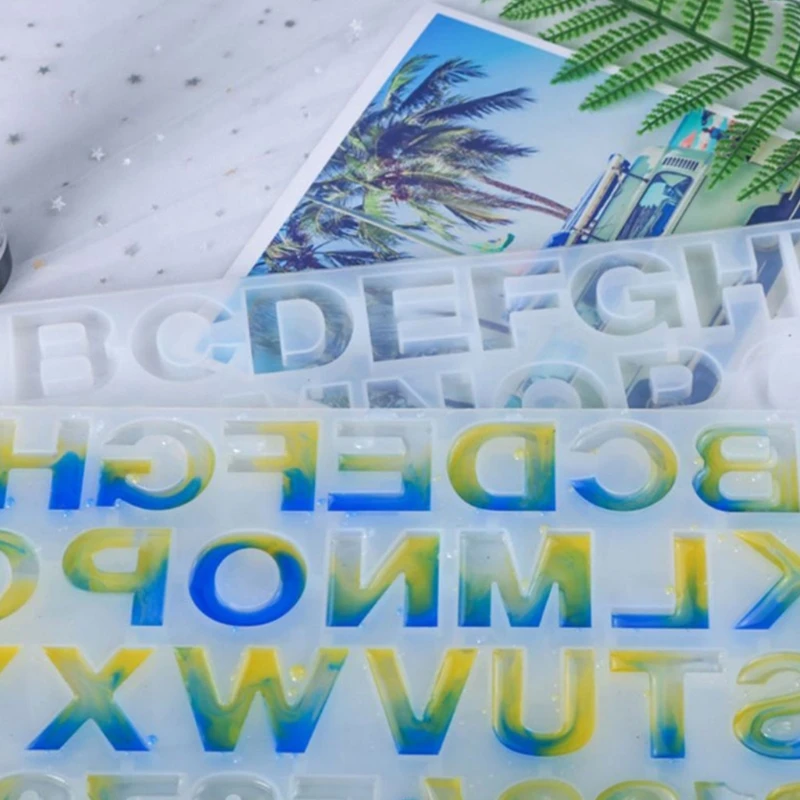 

Crystal Epoxy Resin Mold Alphabet Letter Number Pendant Casting Silicone Mould