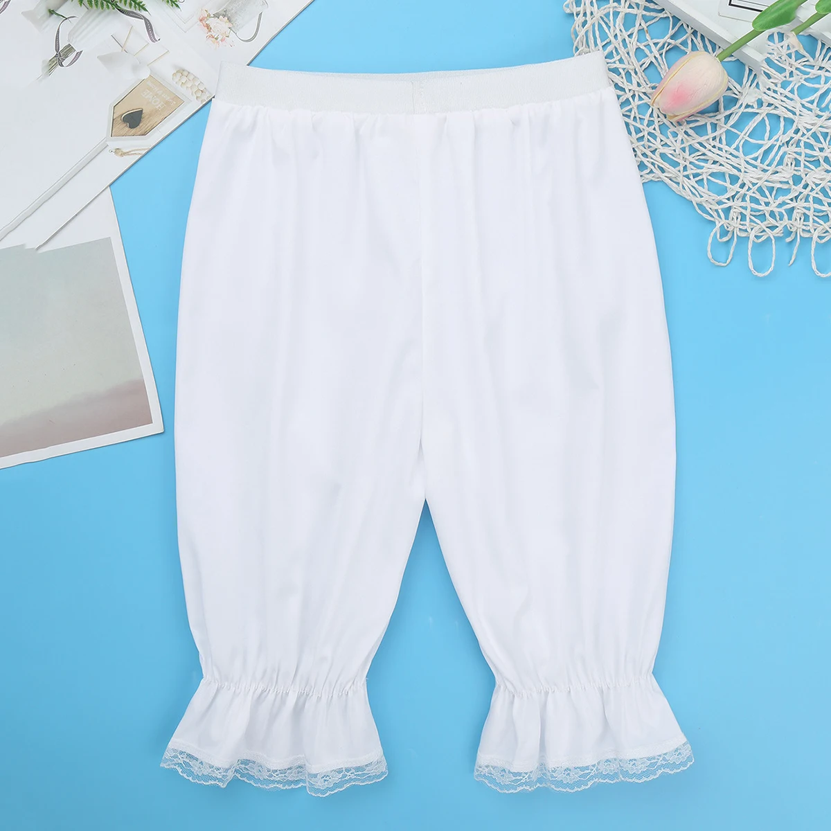 Детские брюки для девочек в викторианском стиле танцевальный костюм однотонные