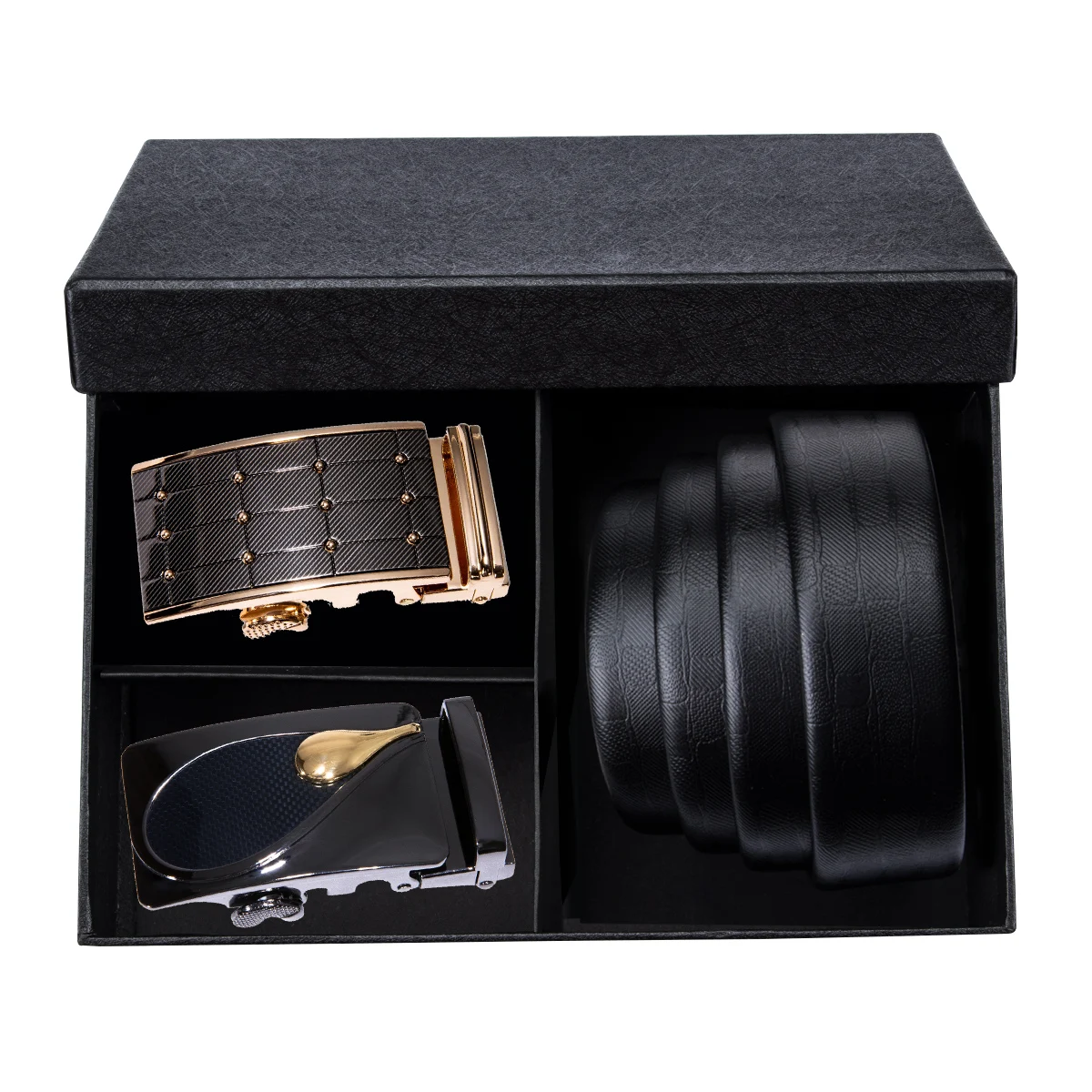 Мужской кожаный ремень без пряжки 3 5 см Широкий прочный автоматической