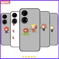 cute spiderman marvel phone case for huawei p50 p40 p30 p20 10 9 8 lite e pro plus black etui coque painting hoesjes comic fas