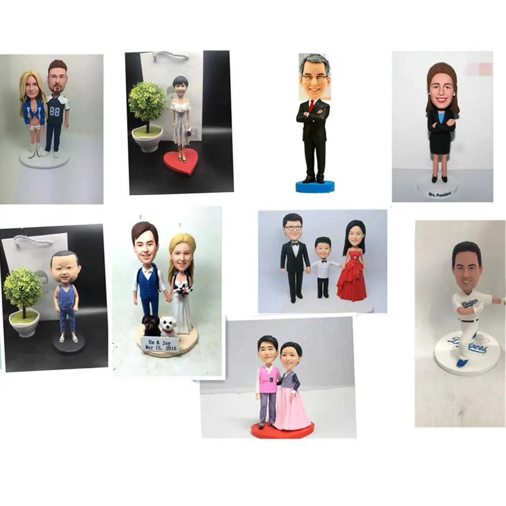Handmade Custom polymer clay Figurine miniature mini statue wedding cake topper Birthday gift For friend Father Men woman | Автомобили и