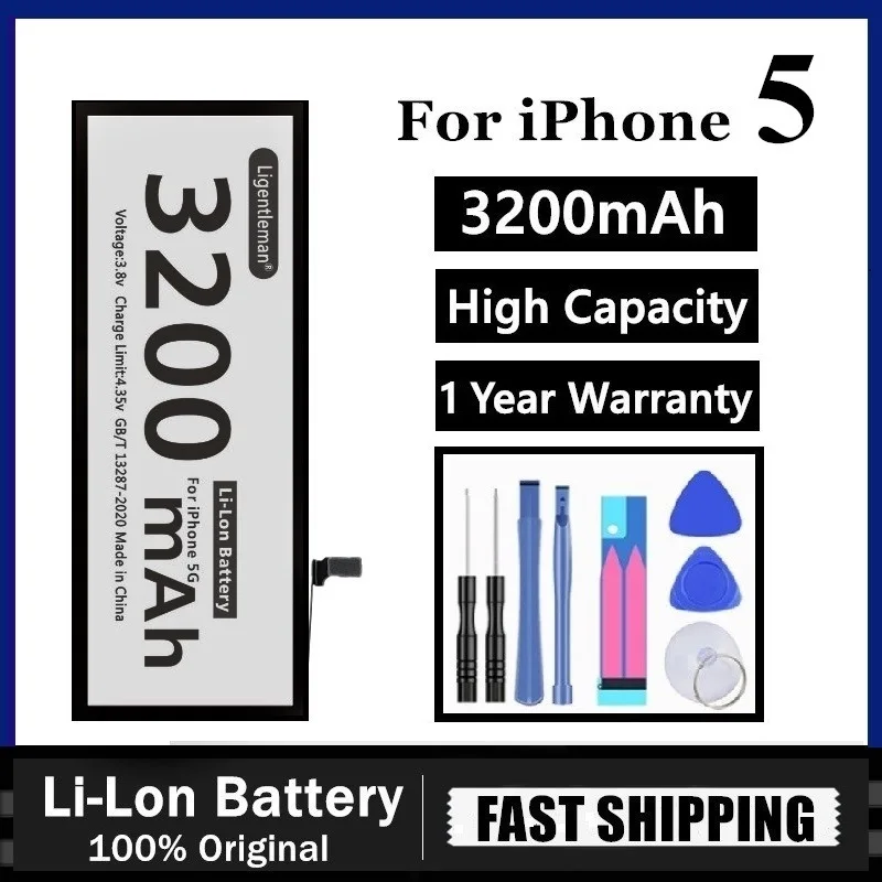 

Original Replacement Batterie For iPhone 5 Quality Bateria For Apple iPhone 5G High Capacity Battery 3200mAh For iPhone 5g 5 G