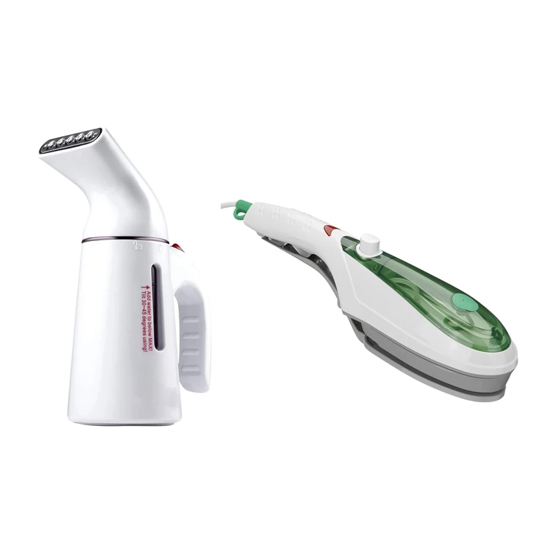 

2Pcs Portable Handheld Electric Steam Iron Brush Steamer Travel Laundry Clothes - Ac110V & Ac220V