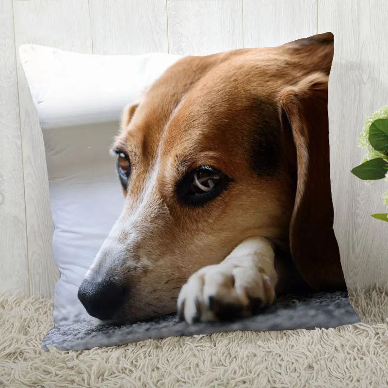Чехол для подушки с животными Beagle настраиваемый чехол современный домашний
