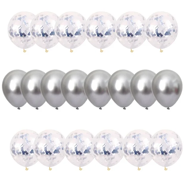 20 штук 12 дюймов Igreen воздушные шары набор конфетти хром клипсы для воздушных шаров