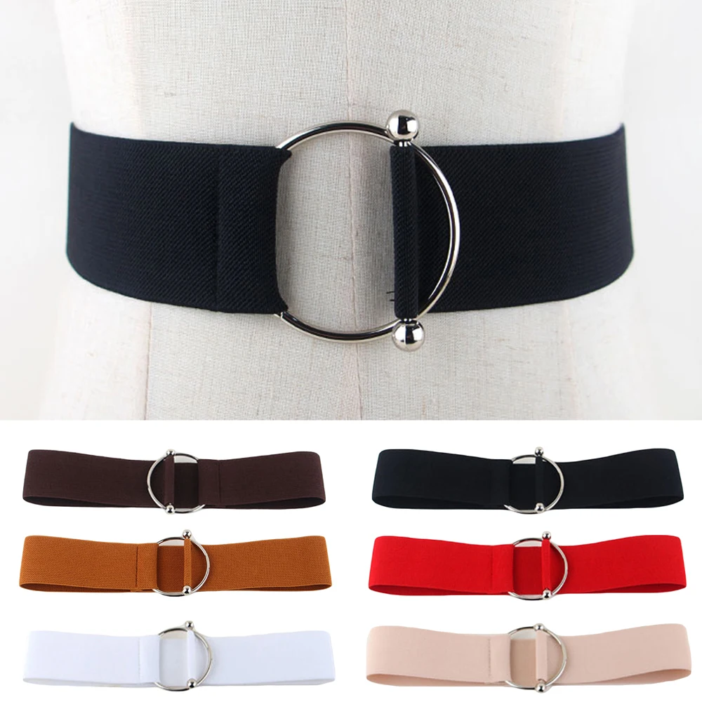 Женский пояс простой Круглый Пряжка эластичный стрейч корсетный пояс|Женские