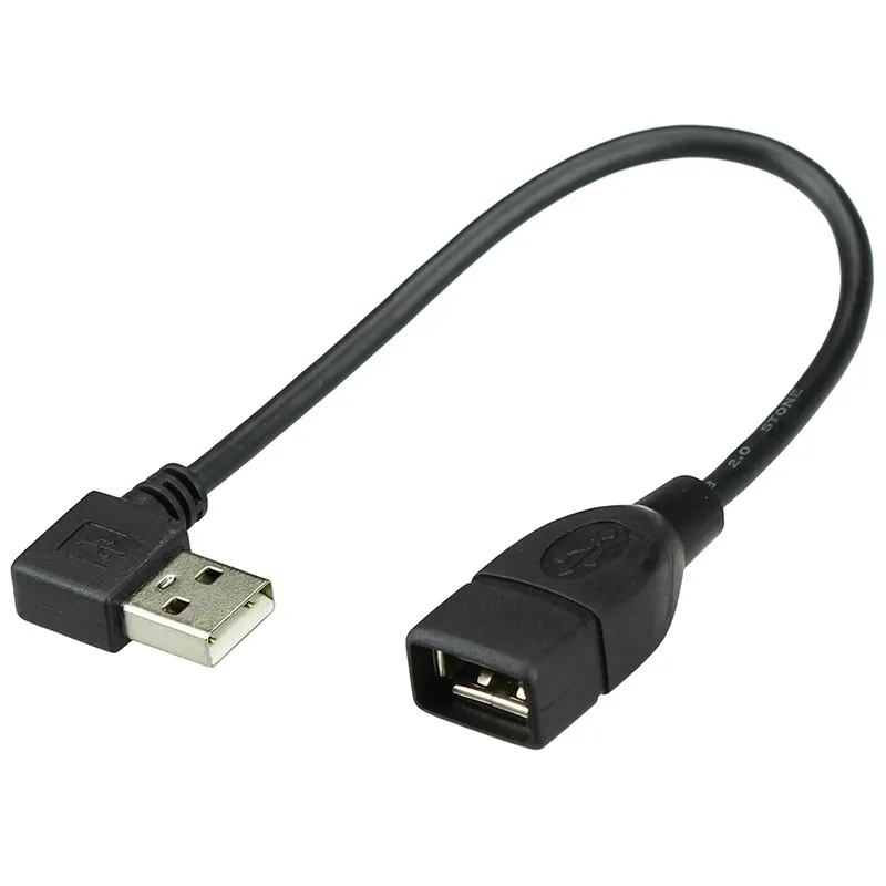 Прямой угол USB 2 0 Тип A штекер гнездо 90 градусов кабель удлинитель 1 м 4