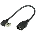 Прямой угол USB 2,0 Тип A штекер-гнездо 90 градусов кабель USB удлинитель 0,1 м 0,2 м 0,4 м