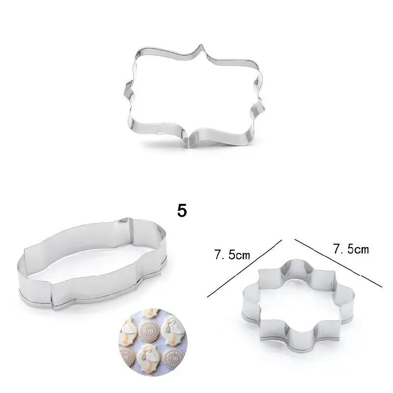 

Cake Cookie Mould Cutter Stainless Steel Diy Frame Fondant Baking Mold Kitchen Tool Moule Silicone Reposteria
